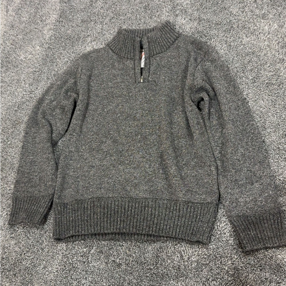 Gray Half-Zip Sweater